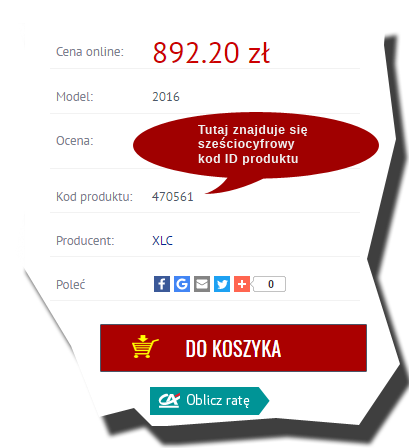 Kod produktu