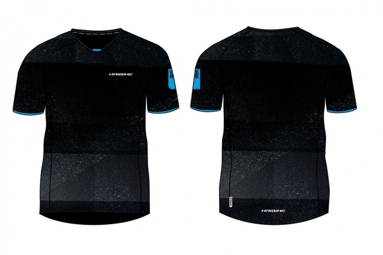 Haibike Freeride T-Shirt męski czarno-niebieski, rozmiar S
