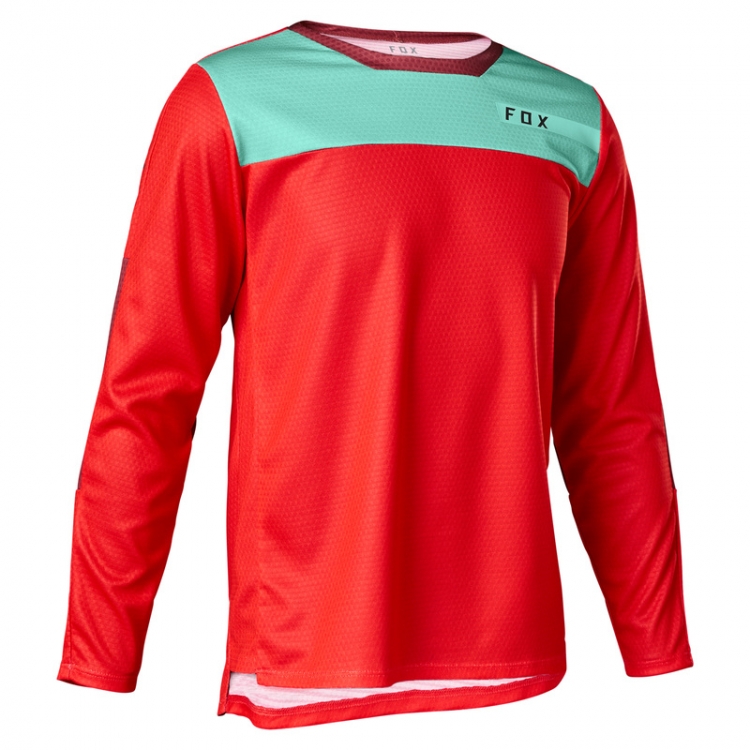 KOSZULKA ROWEROWA Z DŁUGIM RĘKAWEM FOX JUNIOR DEFENDOTH FLUO RED YS KOSZULKA ROWEROWA Z DŁUGIM RĘKAWEM FOX JUNIOR DEFENDOTH FLUO RED YS