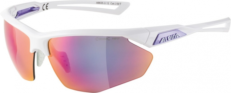 ALPINA Okulary słoneczne Nylos HR Cat.3 - biały/fioletowy/szkło fioletowy