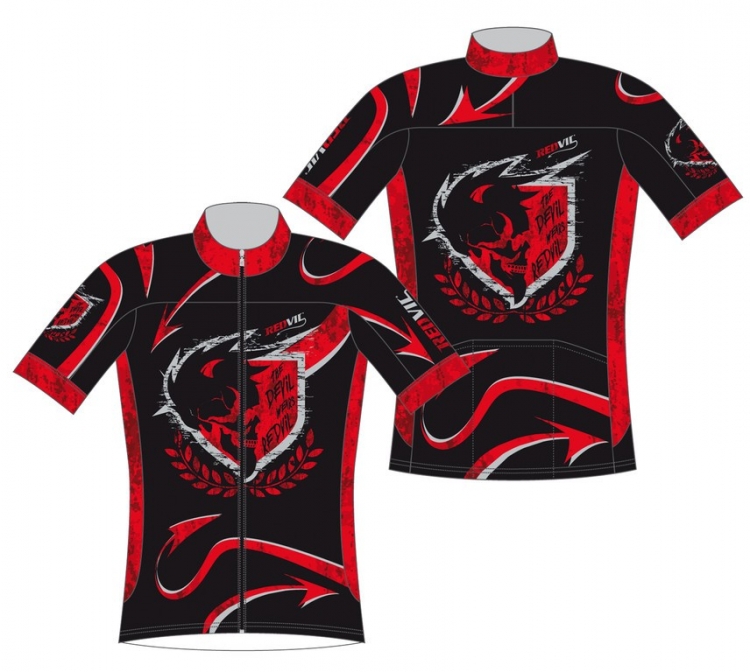Redvil Racefit koszulka rowerowa męska czarno-czerwona r. XXXL Redvil Racefit koszulka rowerowa męska czarno-czerwona r. XXXL