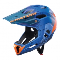 Kask rowerowy Cratoni C-Maniac 2.0MX (MTB) rozm.M/L(54-58cm) niebieski/pomarańcz mat