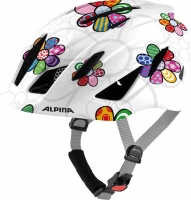 ALPINA Kask rowerowy dziecięcy Pico - roz. 50-55cm, biały/motyw kwiatów