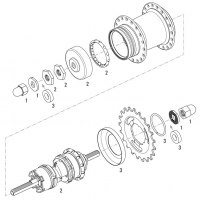 Sram Disc MTB X0 32H-A1, piasta tylna