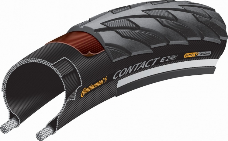 Continental Contact Reflex, 28 x 1i3/8 x 1i5/8 Etrto 37-622, czarna, reflex Continental Contact Reflex, 28 x 1i3/8 x 1i5/8 Etrto 37-622, czarna, reflex