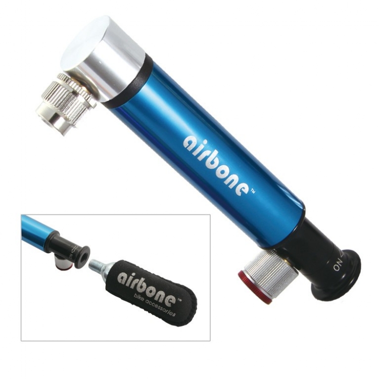 Airbone ZT-724 Dual Co2, mini pompka, AV/SV/DV, niebieska, 13 cm Airbone ZT-724 Dual Co2, mini pompka, AV/SV/DV, niebieska, 13 cm