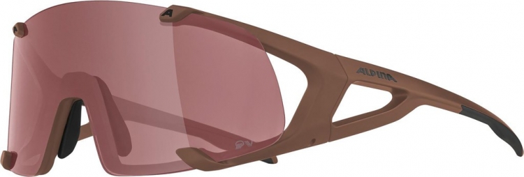 ALPINA Okulary słoneczne Hawkeye Q-Lite Cat.3 - ceglany mat/czarny/czerwony, fogstop