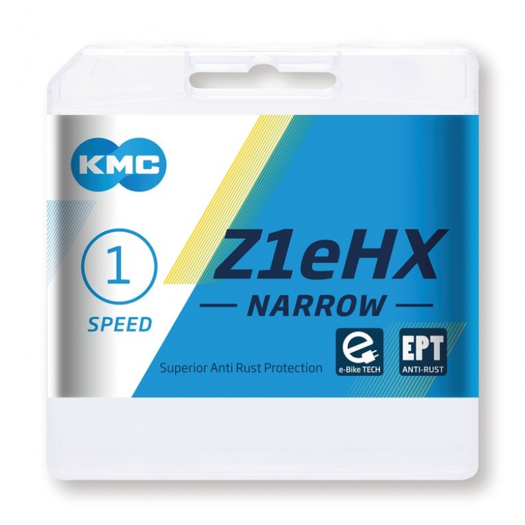 KMC Z1eHX EPT łańcuch 1 rzędowy, wąski, 1/2 x 3/32 cala, 128 ogniw, 7,8 mm