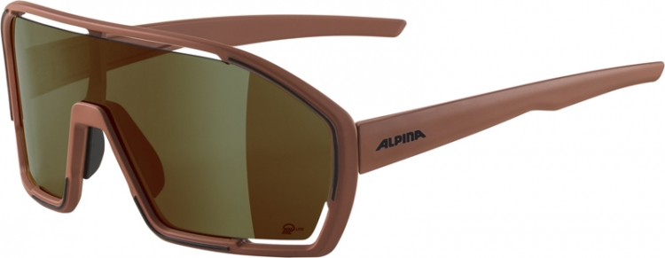 ALPINA Okulary słoneczne Bonfire Q-Lite - Cat.3, ceglany/szkło brązowe, hydrofobowy, Fogstop