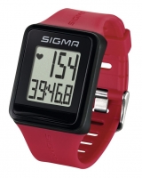 Sigma ID.GO pulsometr z pasem piersiowym, czerwony