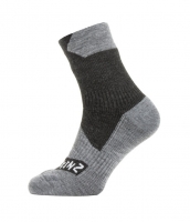 SEALSKINZ Skarpetki wodoodporny do kostki All Weather - roz. 47-49, unisex, czarny/szary