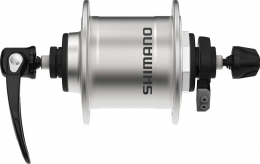 Shimano DHT4000, piasta przednia z dynamem, 32 otw., srebrna