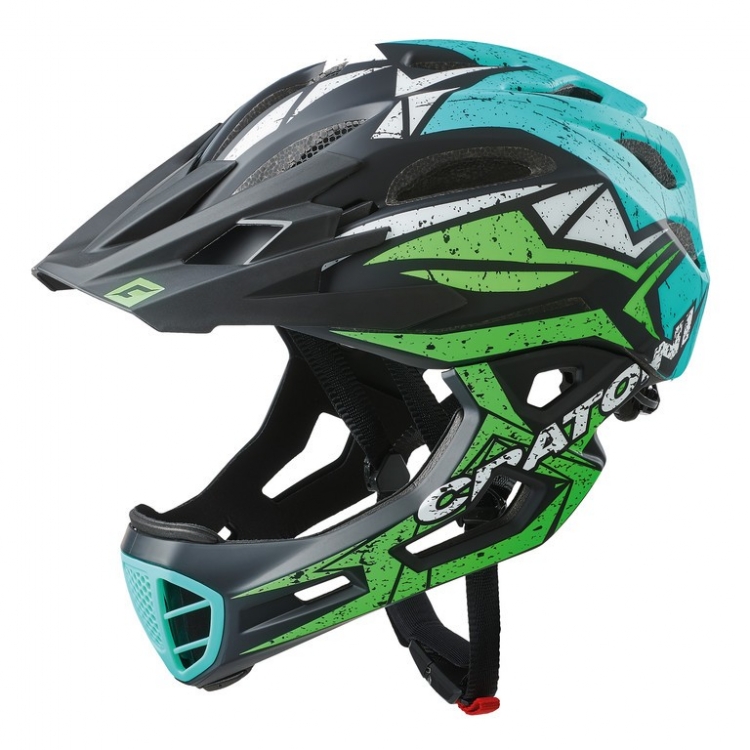 Kask rowerowy Cratoni C-Maniac Pro (MTB) rozm. L/XL (58-61cm) czarny/limonka/turkus mat