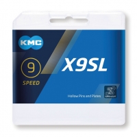 KMC X9 SL łańcuch 9-rzędowy 1/2 x 11/128 cala, 6,6 mm, 114 ogniw, Ti-N Gold