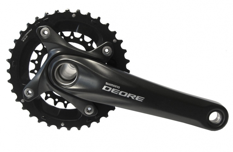 Shimano FC-M 617 mechanizm korbowy 38/24, 175 mm, czarny Shimano FC-M 617 mechanizm korbowy 38/24, 175 mm, czarny