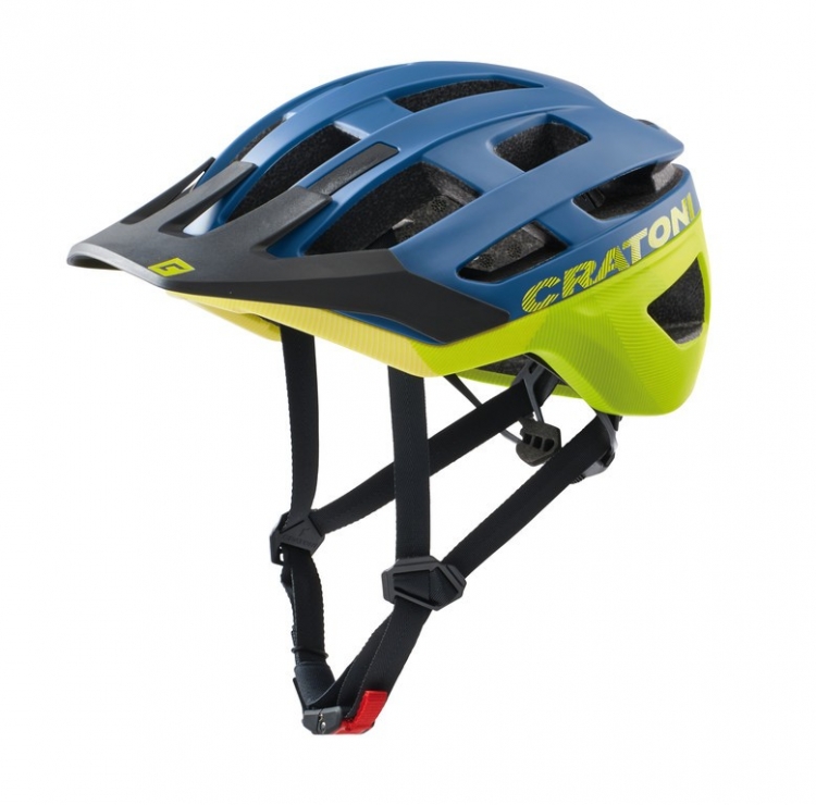 Kask rowerowy Cratoni AllRace (MTB) r. S/M (52-57cm) niebiesko/żółty mat