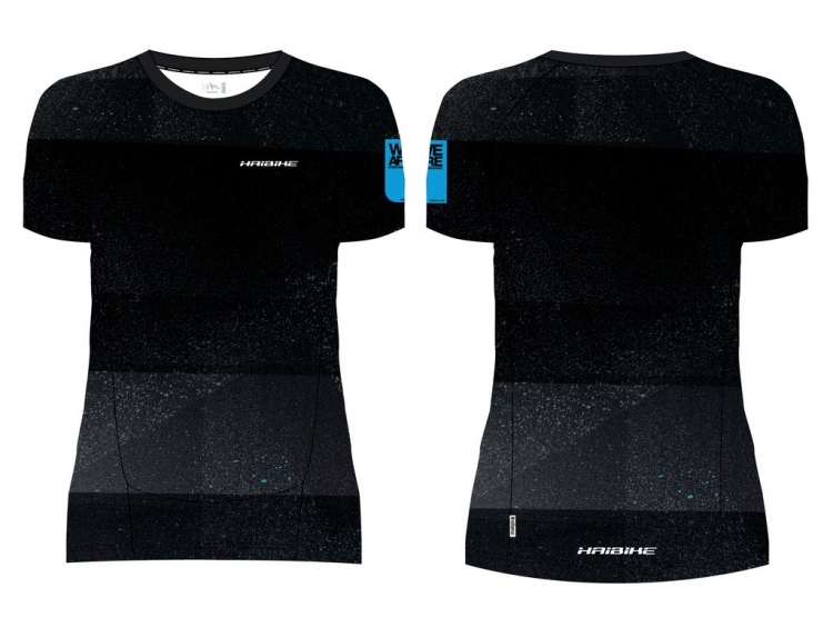 Haibike Freeride T-Shirt damski, czarno-niebieski, rozmiar XS