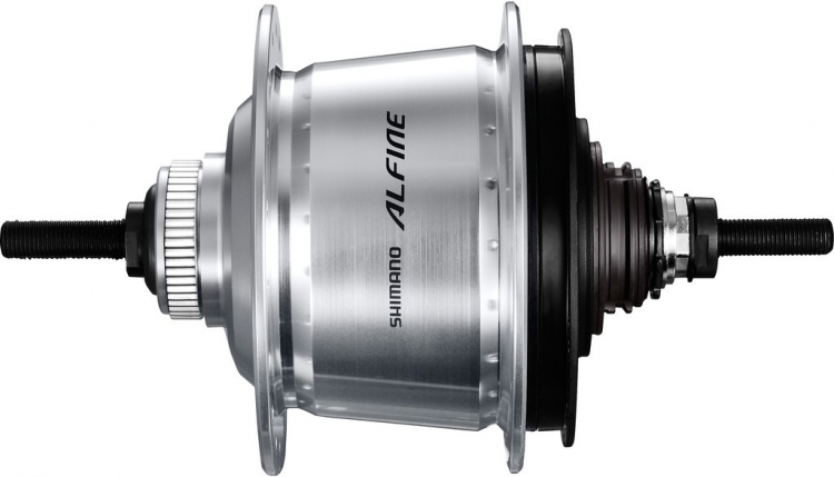 SHIMANO ALFINE SG-S7001-8 piasta tylna 8-biegowa, Disc, srebrna, 36 szprych SHIMANO ALFINE SG-S7001-8 piasta tylna 8-biegowa, Disc, srebrna, 36 szprych