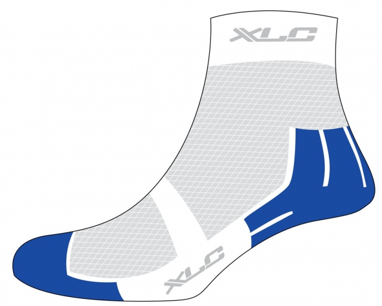 XLC CS-C02 Coolmax, skarpetki MTB, biało-niebieskie, r. 39-42