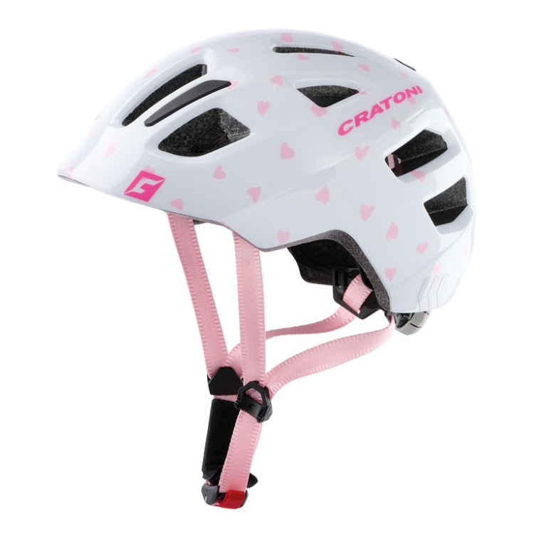 Kask rowerowy dziecięcy Cratoni Maxster (Kid) rozm.XS/S(46-51cm)serduszka/róż połysk