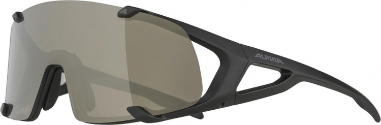 ALPINA Okulary słoneczne Hawkeye Q-Lite Cat.3 - czarny/srebrny, fogstop