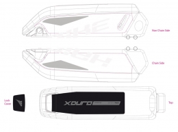 Naklejki na akumulator dla roweru E- bike Haibike XDURO Fullseven RX, Hardseven RX, 2015 r.