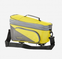 RACKTIME Torba bagażnikowa Talis Plus 2.0 - 38x25(31)x26cm, żółty/szary, z adapterem Snapit 2.0