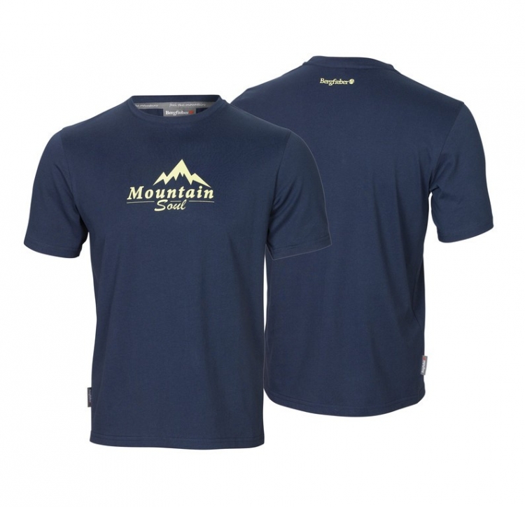 Bergfieber MTN`SOUL T-Shirt męski, niebieski, rozmiar S
