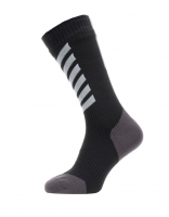 SEALSKINZ Skarpetki wodoodporny średniej długości All Weather - roz. 43-46, unisex, czarny/szary