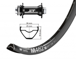 Koło przednie 29" Deore XT cz.TA 15 110mm DTSwiss M462 Disk cz, Niro szp.(cz)