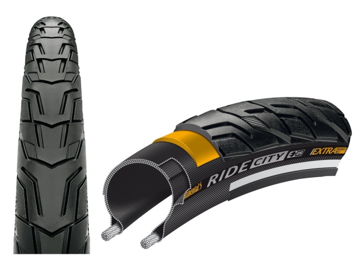Continental Ride City opona drutowa 28 x 1,6 cala, reflex, czarna