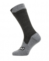 SEALSKINZ Skarpetki wodoodporny średniej długości All Weather - roz. 47-49, unisex, czarny/szary