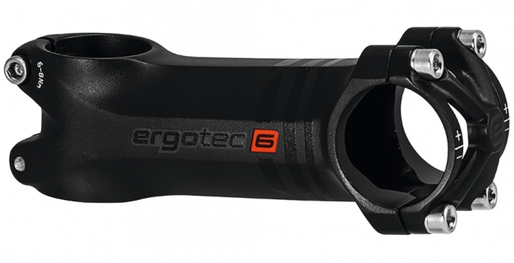 Ergotec Piranha 2 wspornik kierownicy A-Head, alu, czarny, 1i1/8 cala, 31,8mm, 80mm, 6 st.