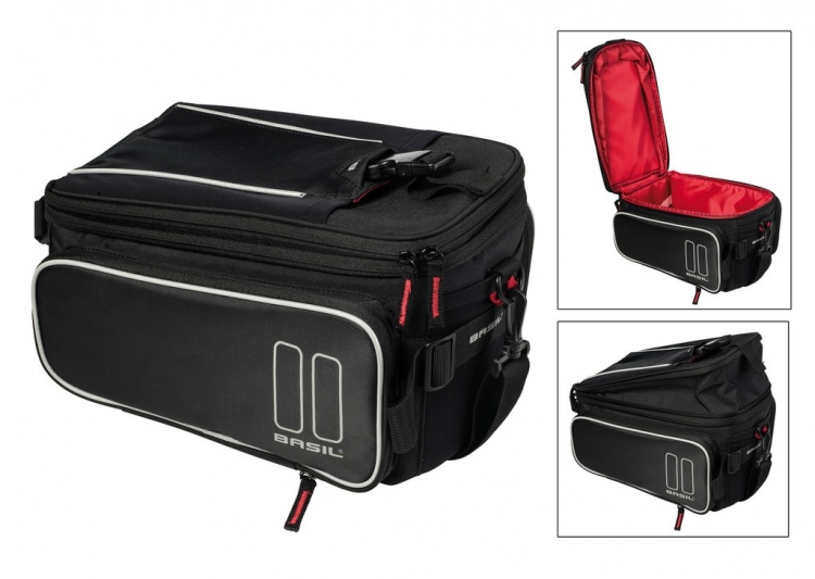 Basil Sport Design torba na bagażnik 7-12 litrów, czarno-czerwona