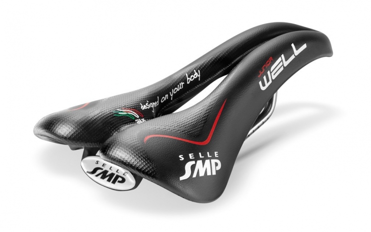 Selle SMP Junior Well siodło unisex, czarne 234 x 130 mm, 225 g