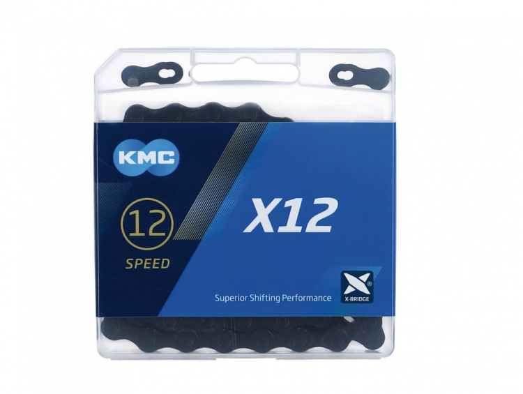 Łańcuch KMC X12 czarny Tech 1/2\" x 11/128\" 126 ogniw 12-rz.