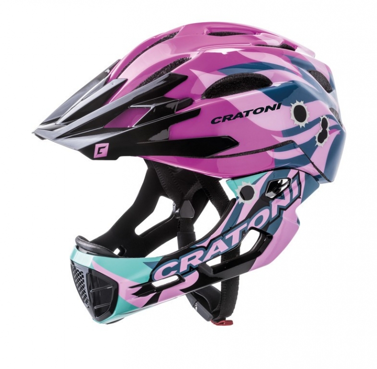 Cratoni C-Maniac PRO kask MTB, różowy błyszczący r. S/M (52-56cm)