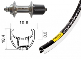 Koło tylne 28 cali 700C, Mavic Open Pro SUB, Shimano 105