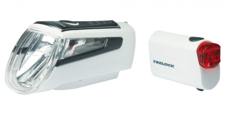 Trelock LS 560/720 I-go Control, zestaw lamp, białe