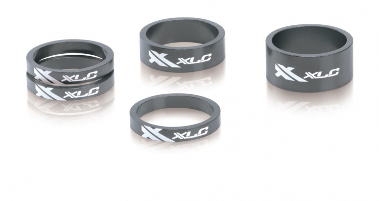 XLC AS-A02 zestaw podkładek pod stery 3 x 5, 1 x 10, 1 x 15mm, 1 i 1/8 cala
