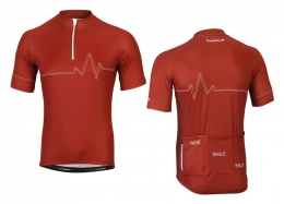 Bergfieber STELVIO, trikot męski, burgundowy, r. L