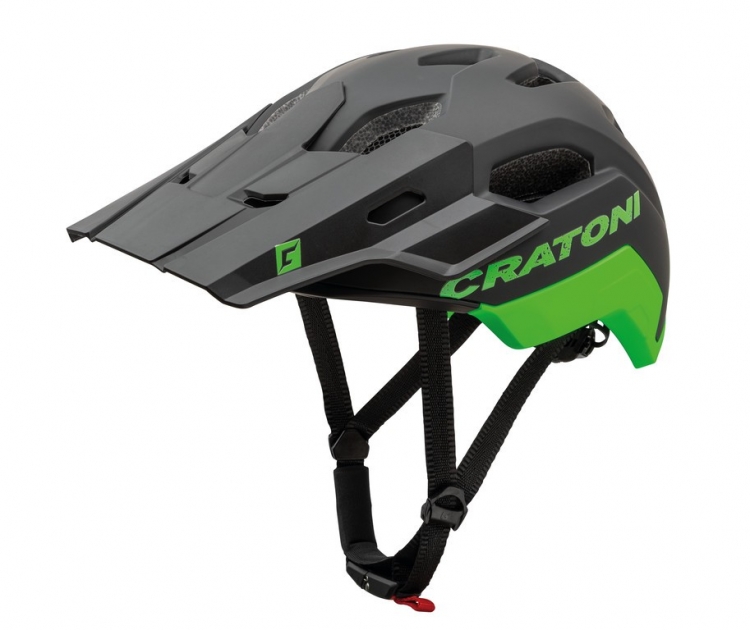 CRATONI C-Maniac 2.0 Trail, kask rowerowy MTB, r. L/XL (58-61 cm), czarno-zielony matowy