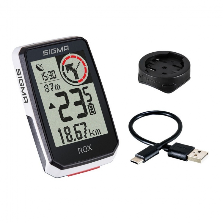 SIGMA Rox 2.0 Licznik rowerowy biały (GPS uchwyt)