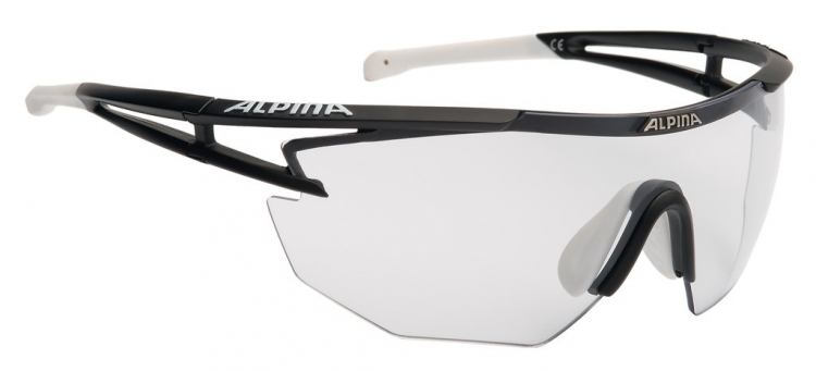 Alpina Eye-5 Shield VL+, okulary słoneczne, czarno-białe matowe
