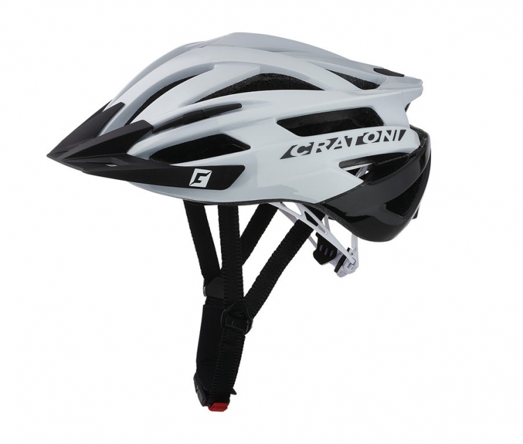 Cratoni Agravic kask rowerowy MTB, r. S/M (54-58cm) biało-czarny błysk