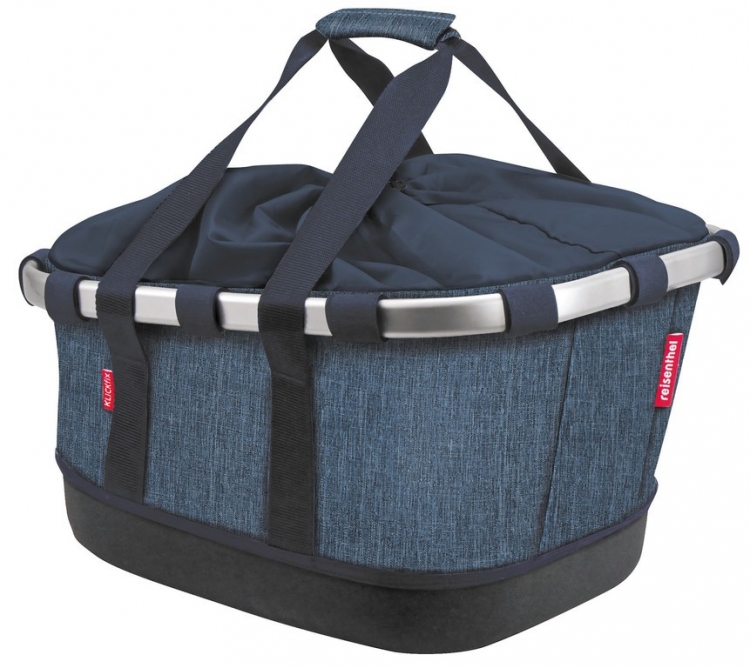 KLICKFIX Koszyk na kierownicę Bikebasket GT - 33x27x42cm, niebieski (twist blue), do systemu Racktime