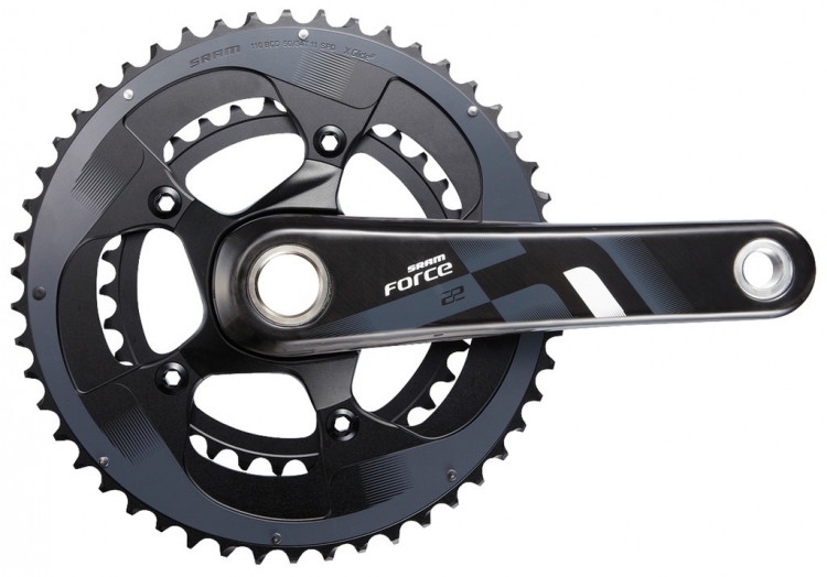 SRAM Mechanizm korbowy Force22 GXP - 165mm, 50-34 zębów SRAM Mechanizm korbowy Force22 GXP - 165mm, 50-34 zębów