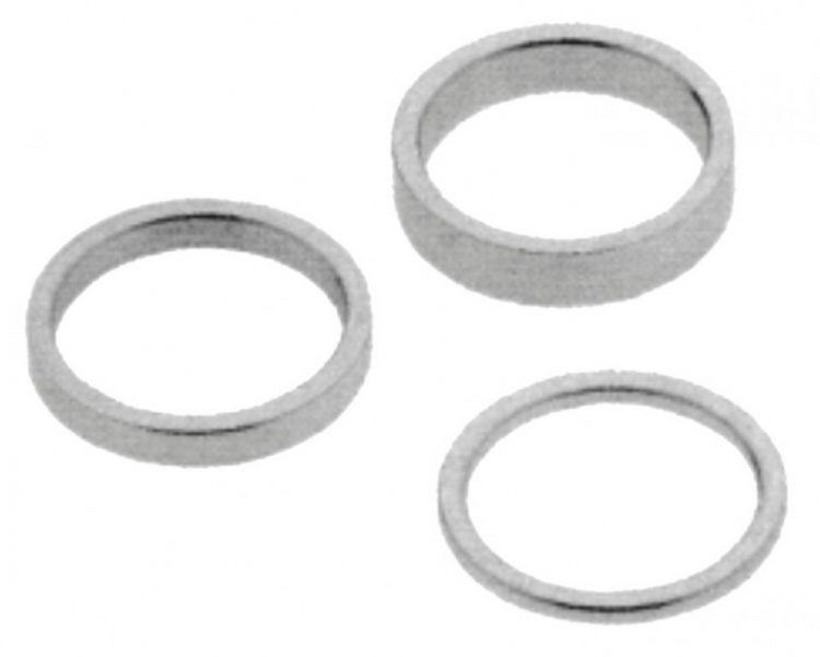 Humpert zestaw podkładek steru, aluminium, srebrne, 1 i 1/8 cala
