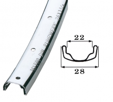 Felga stalowa 26 cali chromowana, 559-22, 36 szprych