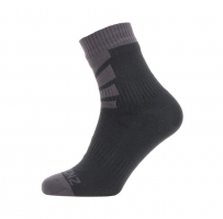 SEALSKINZ Skarpetki wodoodporny do kostki Warm Weather - roz. 43-46, unisex, czarny/szary